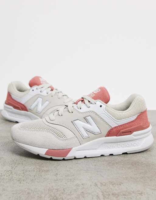 New Balance 997H sneakers in cream and pink | ASOS