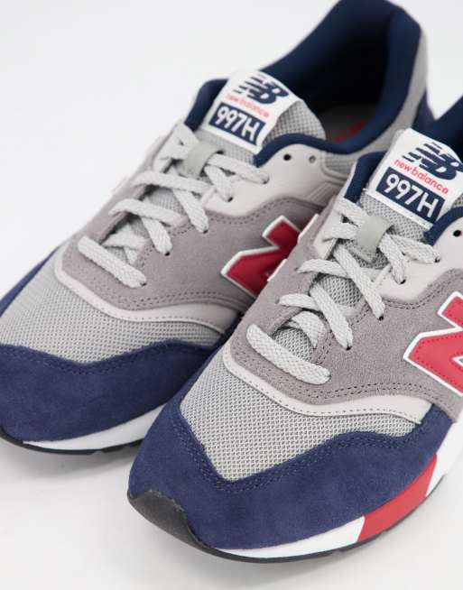 Almachtig halsband reguleren New Balance 997H sneakers in navy and red | ASOS