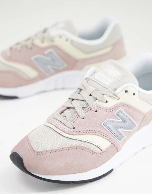 New Balance - 997H - Sneakers in roze en crème, 3 van 4