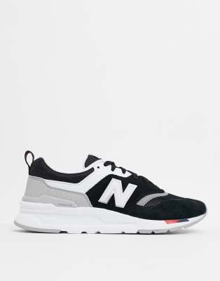 black and white new balance trainers