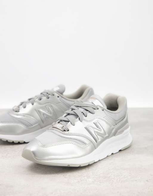 New balance silver on sale trainers