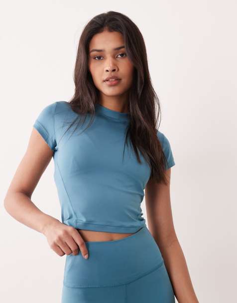 New Balance - Aansluitend T-shirt in blauw - view 1