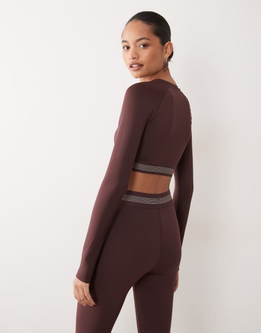 New Balance Ac fitted long sleeve in cherry leather, 3 of 4