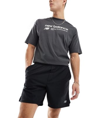 New Balance Ac lined short 7" in black