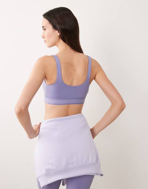 New Balance – Ac – Sport-BH in dunklem Rauchviolett, 3 von 4