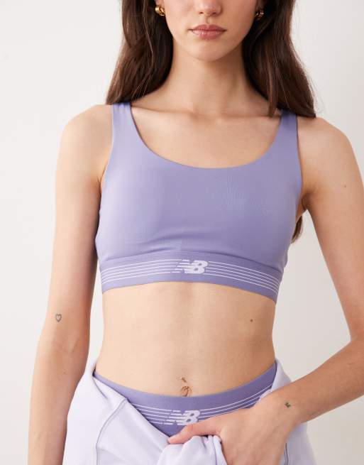 New Balance Ac train bra in dark smoked violet, 4 of 4