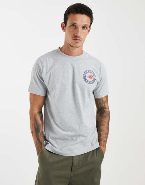New Balance – Academic Circle – Grå, avslappnad t-shirt - view 1