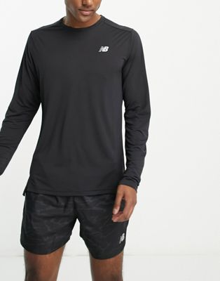 New Balance Accelaterate long sleeve top in black