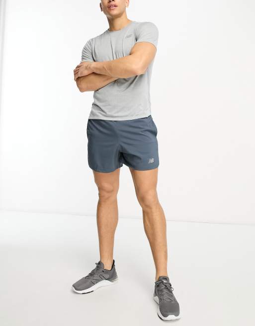 New Balance Accelerate 5 inch shorts in grey | ASOS