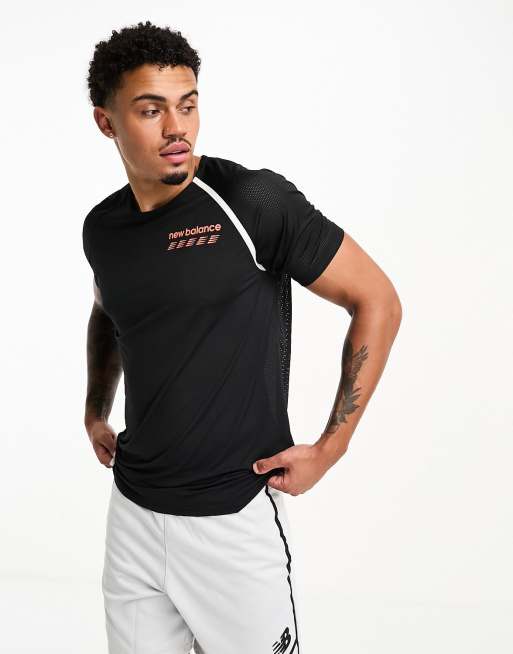 New Balance Accelerate Pacer short sleeve tee in black ASOS