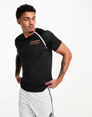 New Balance Accelerate Pacer short sleeve tee in black - ASOS Price Checker
