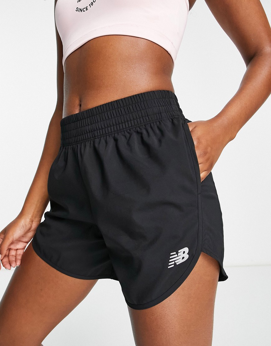 New Balance Accelerate Running 5 Inch Shorts In Black