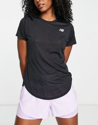 New Balance Accelerate Running t-shirt in black
