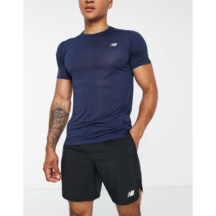 New Balance Accelerate T shirt da corsa color blu navy ASOS