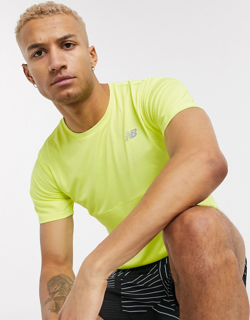 New Balance - Accelerate - T-shirt da corsa con logo gialla-Giallo
