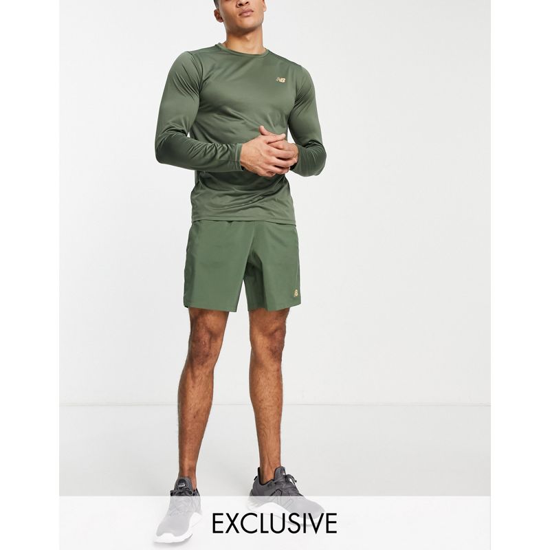 Activewear hxIuk New Balance - Accelerate - Top a maniche lunghe verde con logo - In esclusiva per ASOS