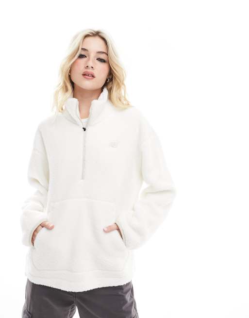 Sherpa pullover white on sale