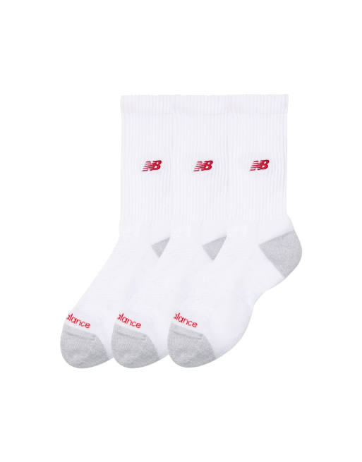 New Balance - Active - Confezione da 3 paia di calzini premium bianchi, 2 di 4