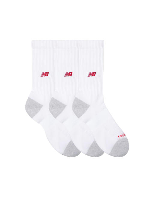 New Balance - Active - Confezione da 3 paia di calzini premium bianchi, 3 di 4