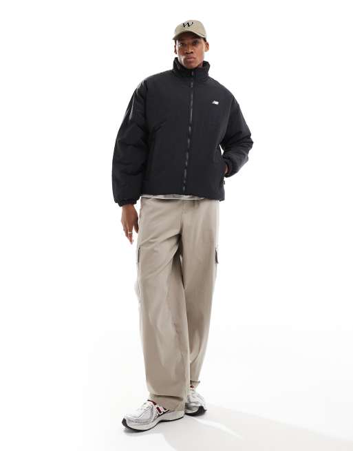 New Balance All day puffer jacket in black