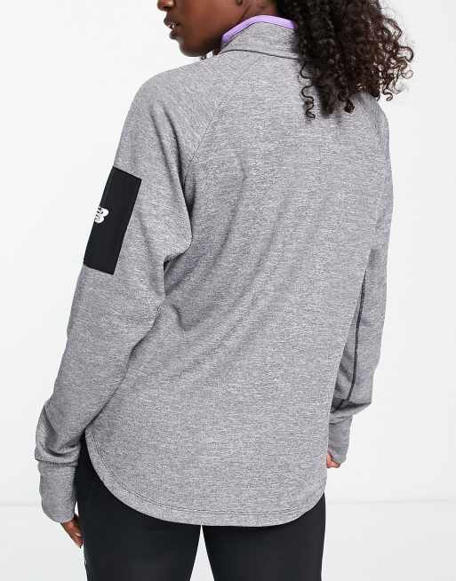 New Balance All Terrain 1/2 zip long sleeve top in black , 2 of 4