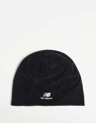 New Balance All Terrain micro fleece beanie in black | ASOS