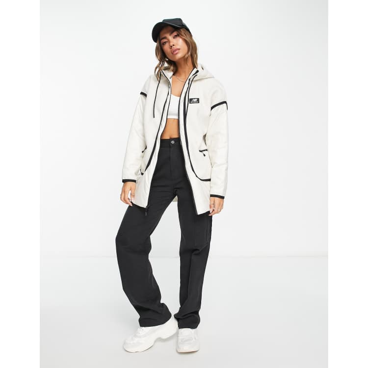 New Balance All Terrain sherpa jacket in white ASOS