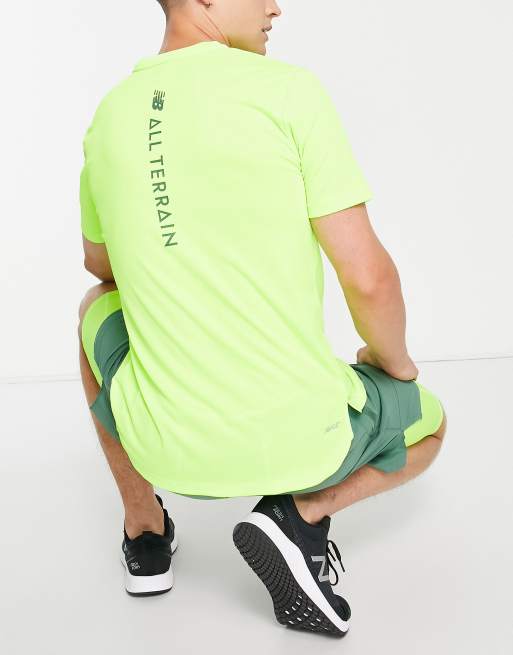 New Balance - All Terrain - T-shirt in citrusgroen 