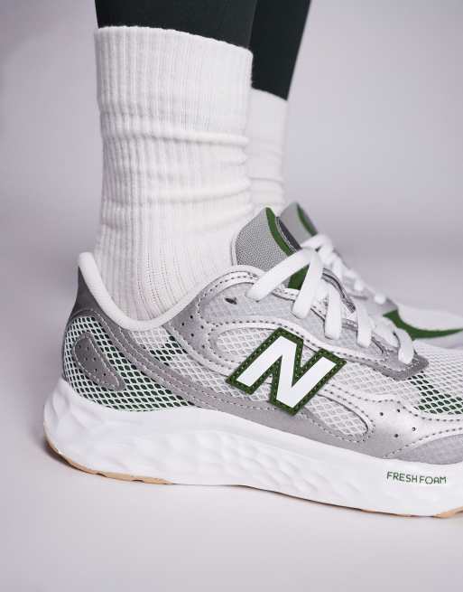 New Balance - Arishi - Baskets de course - Argenté/vert, 3 de 5