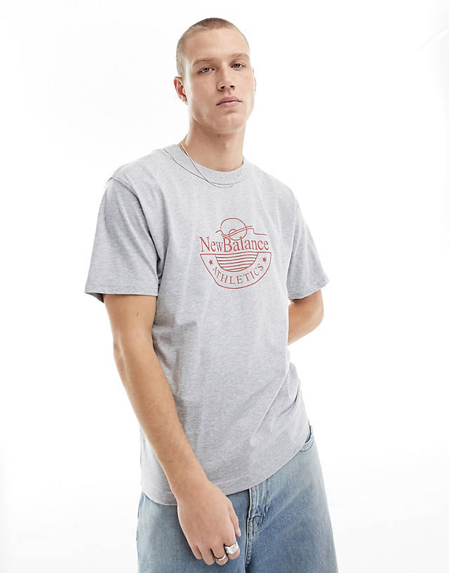 New Balance - athletics archive graphic t-shirt in grey