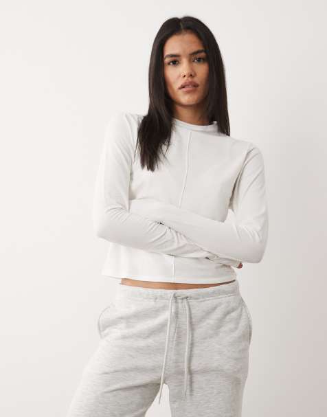 New Balance Athletics crafted long sleeve t-shirt in off-white - view 1