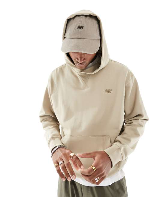 New Balance Athletics french terry hoodie in beige