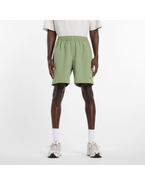 New Balance - Athletics - Geweven short van 7 inch met stretch in oregano groen - view 1