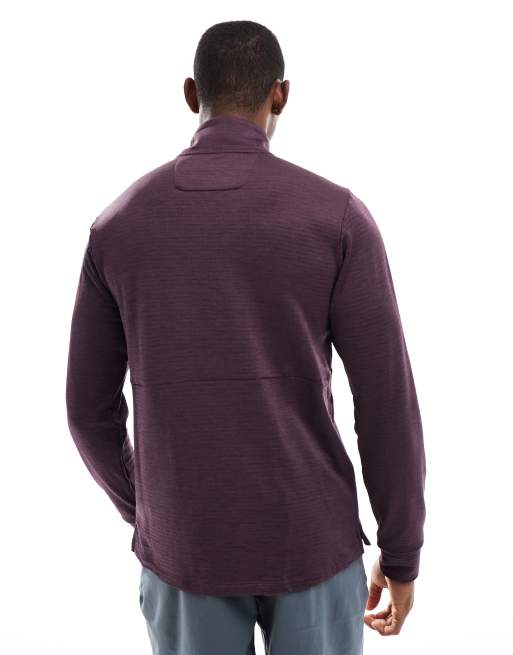 New Balance Athletics Heat Grid 1/2 zip sweat in plum, 4 of 4