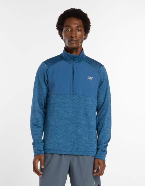 New Balance - Athletics Heat Grid - Sweat à col zippé - Bleu - view 1