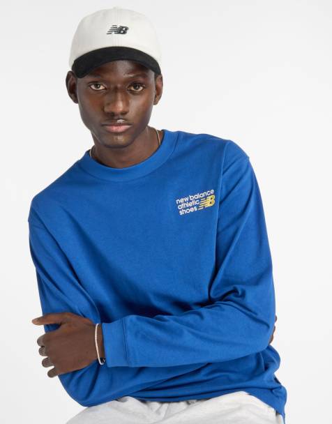 New Balance – Athletics – Hochwertiges, langärmliges Shirt in Galaxy Blue mit Logo am Rücken - view 1