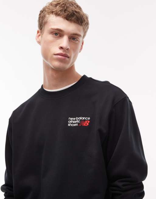 New Balance – Athletics – Hochwertiges Sweatshirt in Schwarz mit Logo, 5 von 5