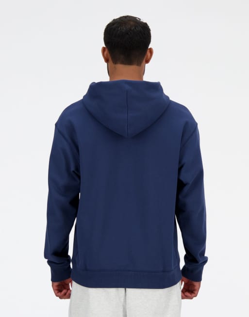 New Balance Athletics hoodie en molleton français bleu marine NB, 3 de 4