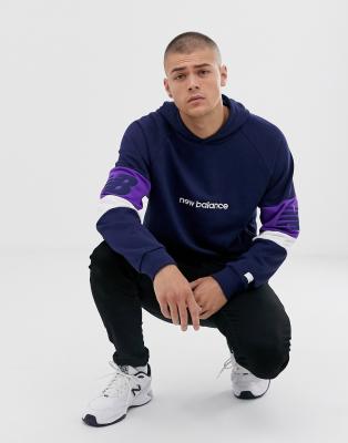 navy blue new balance hoodie