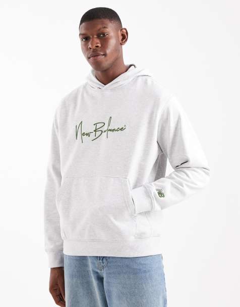 New Balance - Athletics - Hoodie met signatuur in grijs - view 1