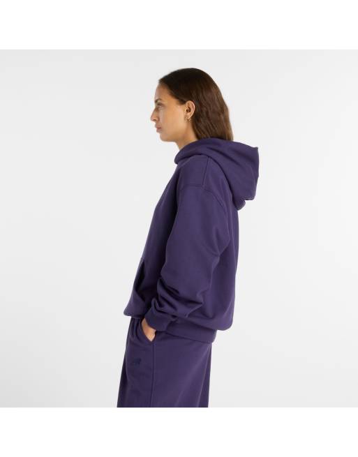 New Balance - Athletics - Hoodie van terry in paars, 2 van 4