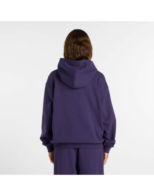 New Balance - Athletics - Hoodie van terry in paars, 3 van 4