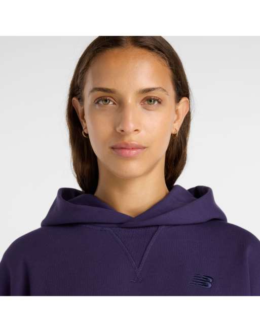 New Balance - Athletics - Hoodie van terry in paars, 4 van 4