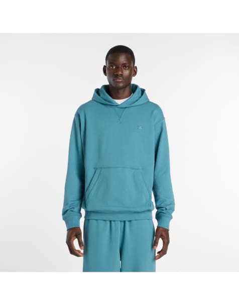 New Balance – Athletics – Kapuzenpullover aus French Terry in Petrol - view 1