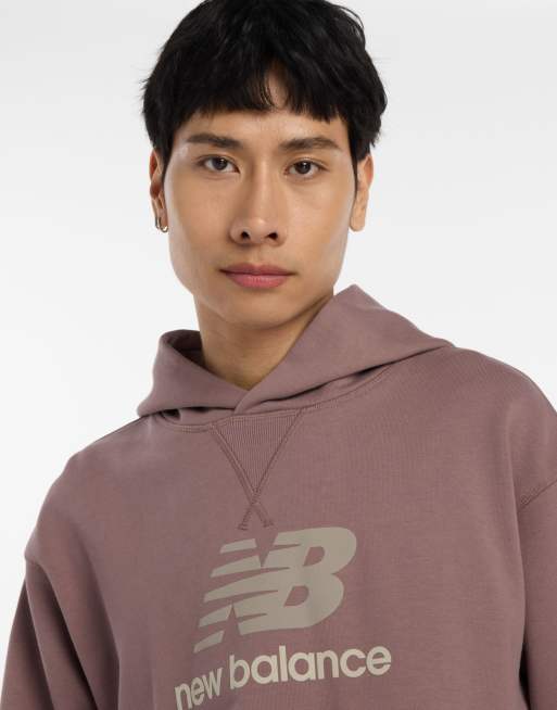 New Balance – Athletics – Kapuzenpullover aus French Terry in Schattenbraun mit Logo, 4 von 4