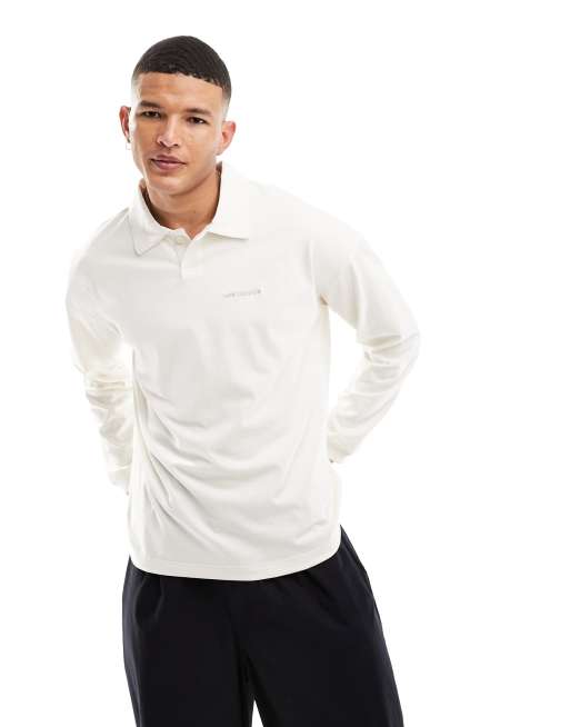 New Balance - Athletics Linear - Polo met lange mouwen in beige