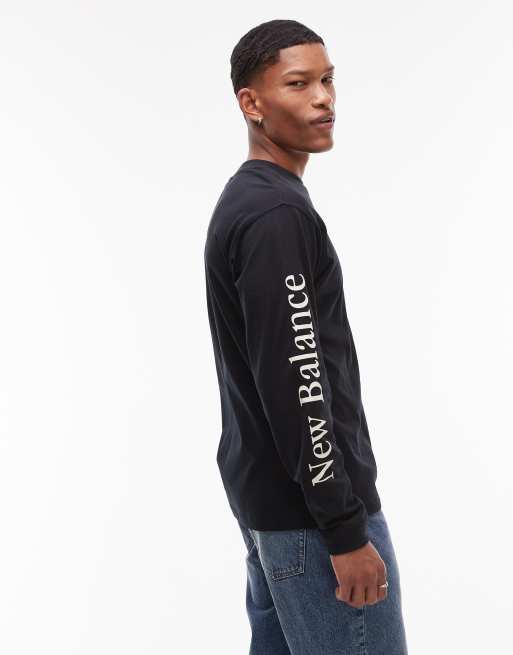 New Balance Athletics long sleeve t-shirt in black, 3 of 4