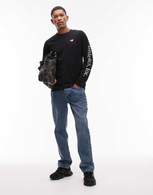 New Balance Athletics long sleeve t-shirt in black, 4 of 4