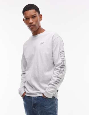New Balance New Balance Athletics long sleeve t-shirt in off white