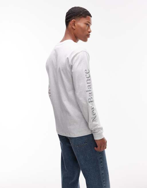 New Balance Athletics long sleeve t-shirt in off white, 3 of 4